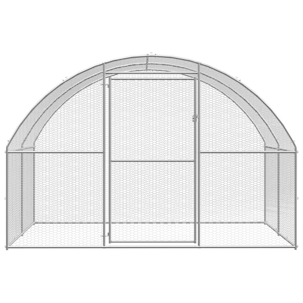 Gabbia per Polli da Esterno 3x2x2 m in Acciaio Zincato