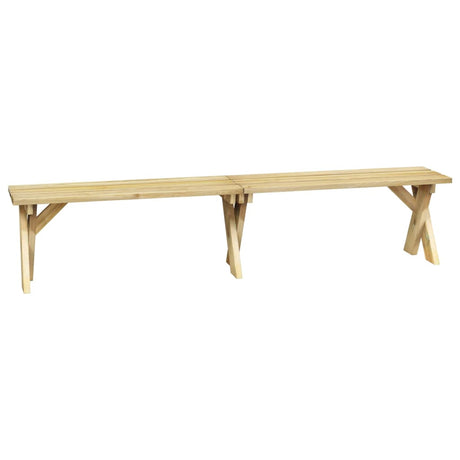 Panchina da Giardino 220 cm in Legno di Pino Impregnato