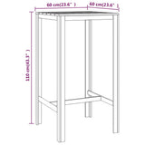 Set Bistrò da Giardino 3 pz in Legno di Pino Impregnato