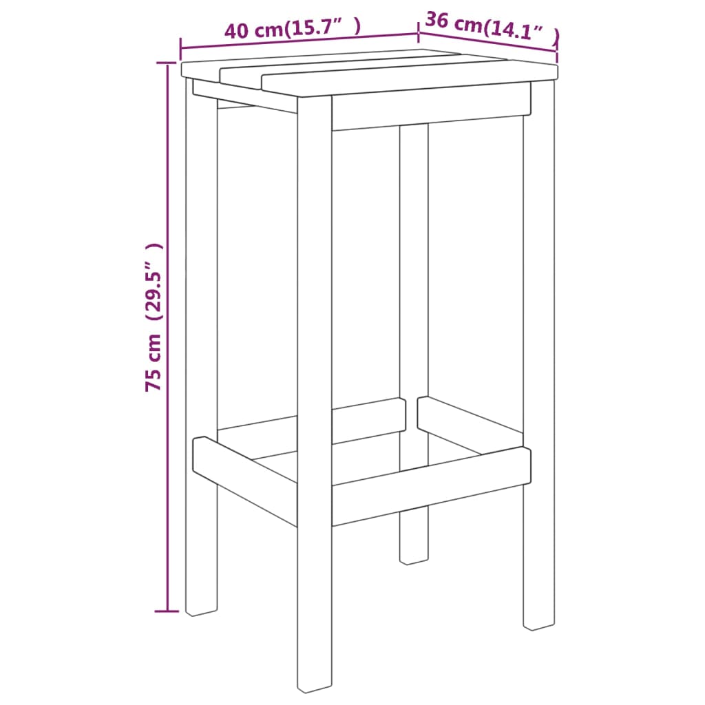 Set Bistrò da Giardino 3 pz in Legno di Pino Impregnato