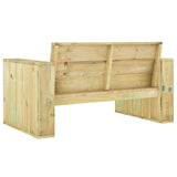 Panchina da Giardino 139 cm in Legno di Pino Impregnato