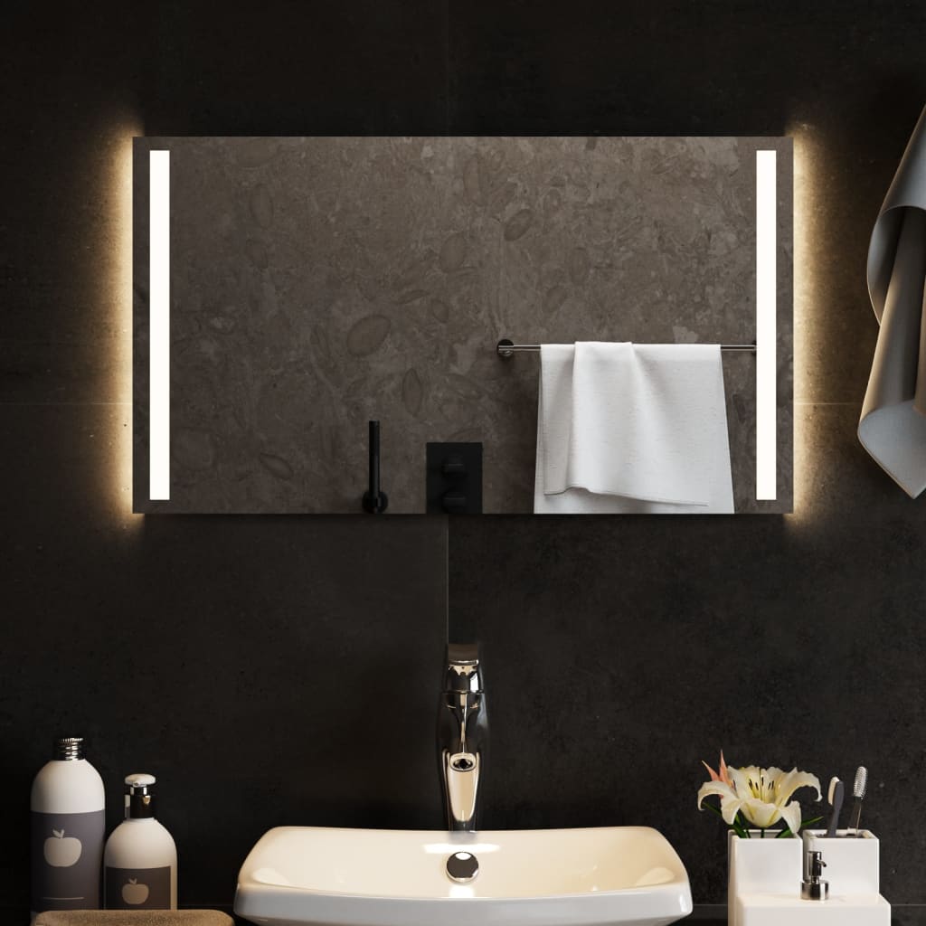 Specchio da Bagno con Luci LED 70x40 cm