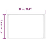 Specchio da Bagno con Luci LED 80x50 cm