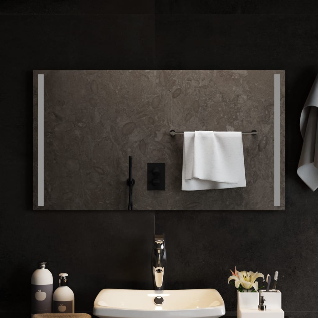 Specchio da Bagno con Luci LED 90x50 cm