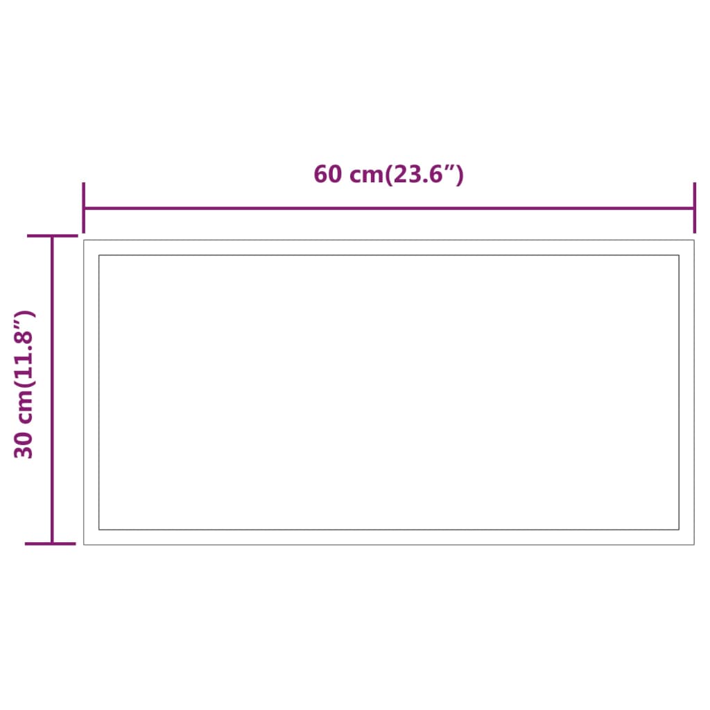 Specchio da Bagno con Luci LED 60x30 cm