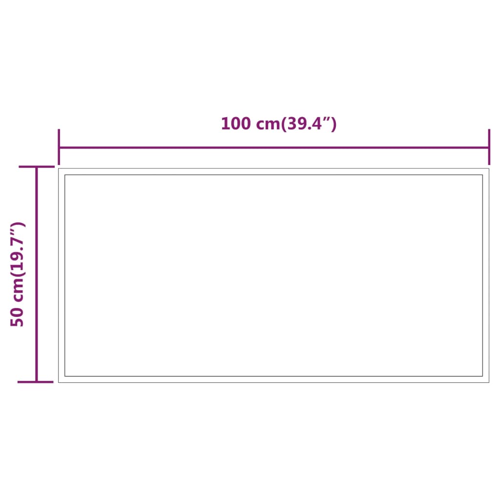 Specchio da Bagno con Luci LED 100x50 cm