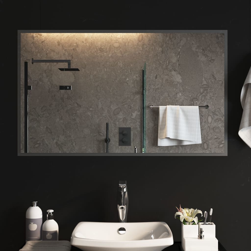 Specchio da Bagno con Luci LED 100x60 cm