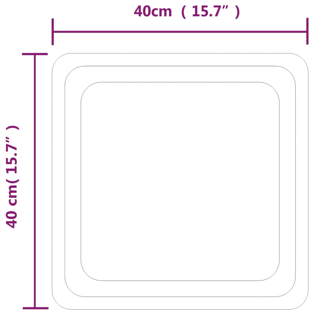 Specchio da Bagno con Luci LED 40x40 cm