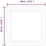 Specchio da Bagno con Luci LED 60x60 cm