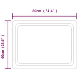 Specchio da Bagno con Luci LED 80x60 cm