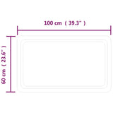 Specchio da Bagno con Luci LED 100x60 cm