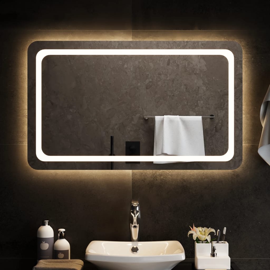 Specchio da Bagno con Luci LED 100x60 cm