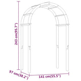 Arco da Giardino 141x97x243 cm in Legno di Pino Impregnato