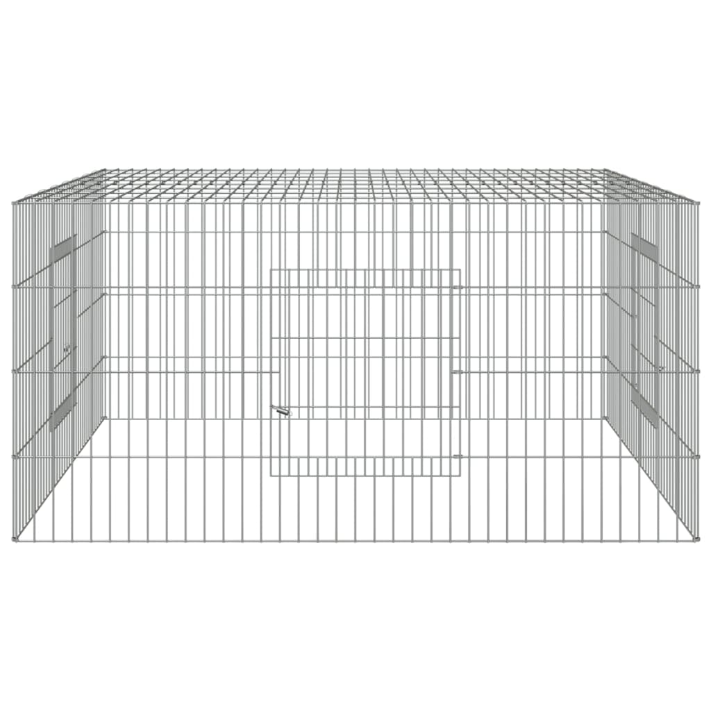 Conigliera 110x110x55 cm Ferro Zincato