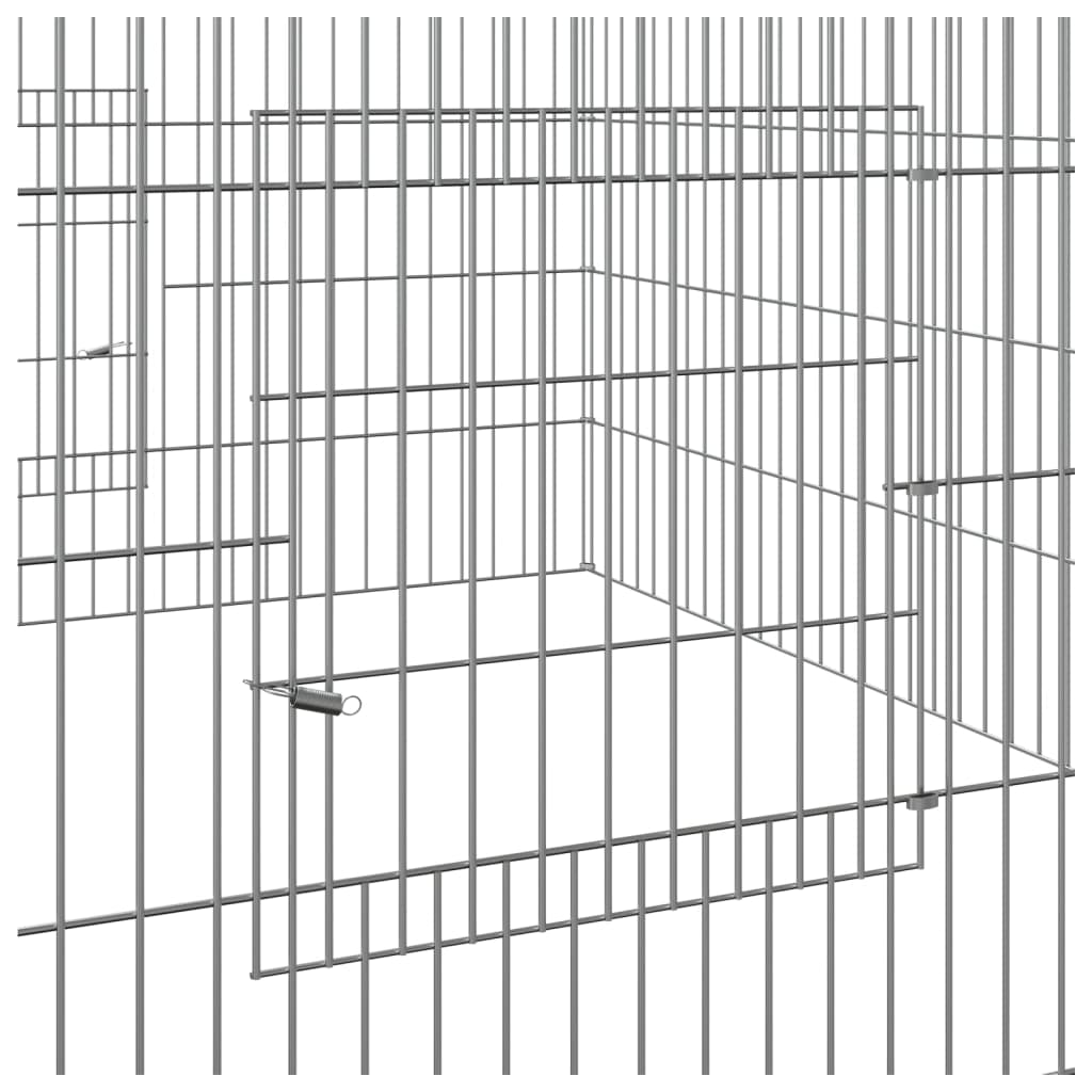 Conigliera 110x110x55 cm Ferro Zincato