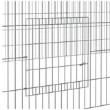 Conigliera con 2 Pannelli 220x110x55 cm Ferro Zincato