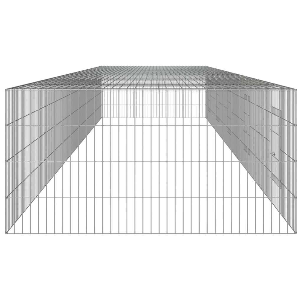 Conigliera con 5 Pannelli 541x109x54 cm Ferro Zincato