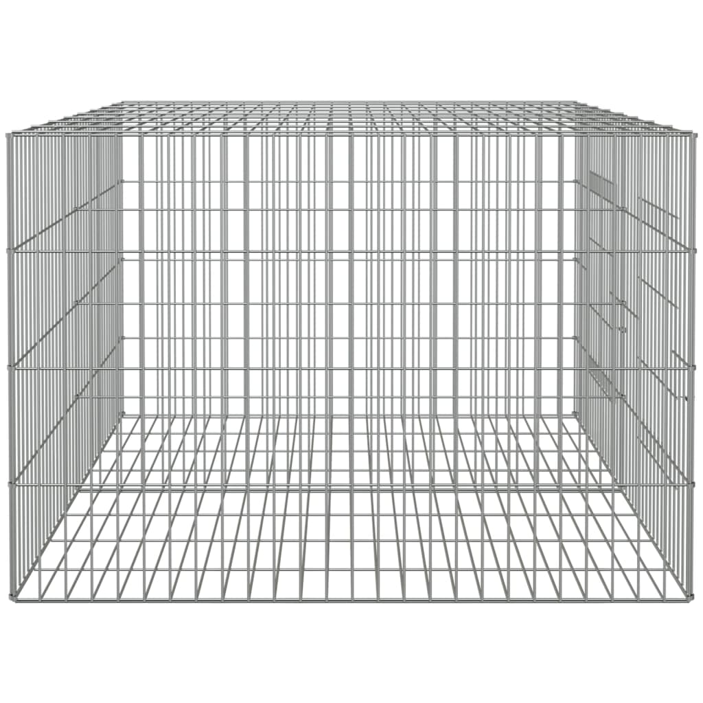 Conigliera con 2 Pannelli 110x79x54 cm Ferro Zincato