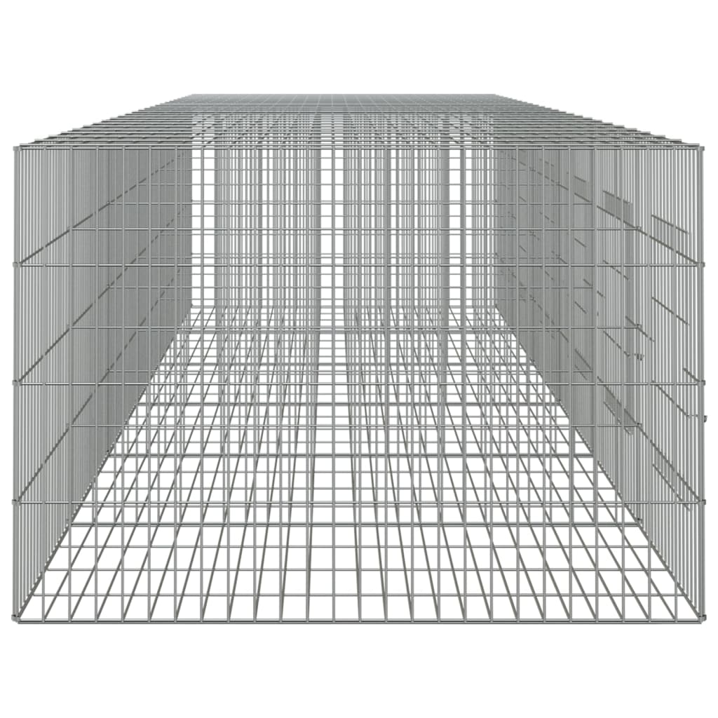 Conigliera con 6 Pannelli 327x79x54 cm Ferro Zincato