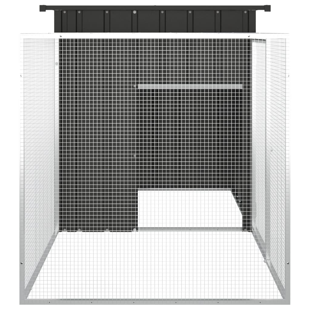 Gabbia per Polli Antracite 200x91x100 cm Acciaio Zincato