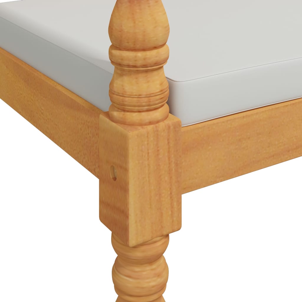 Panchina Batavia con Cuscino 150 cm in Legno Massello di Teak