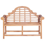 Panca da Giardino 127x58,5x92,5 cm in Legno Massello di Teak