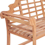 Panca da Giardino 127x58,5x92,5 cm in Legno Massello di Teak