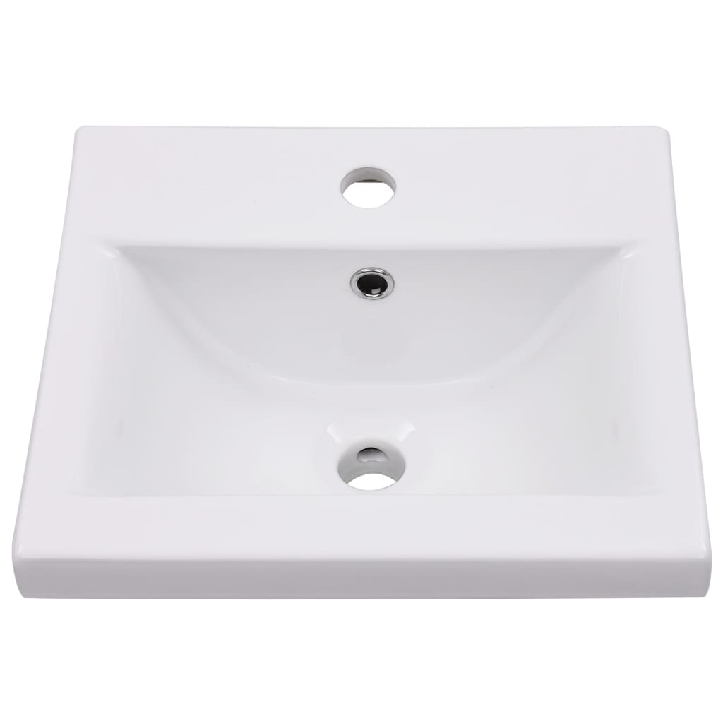 Mobile Bagno con Lavabo Integrato Bianco in Legno Multistrato