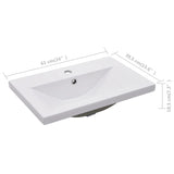 Mobile Bagno con Lavabo Integrato Bianco in Truciolato