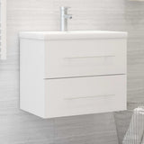 Mobile Bagno con Lavabo Integrato Bianco in Truciolato