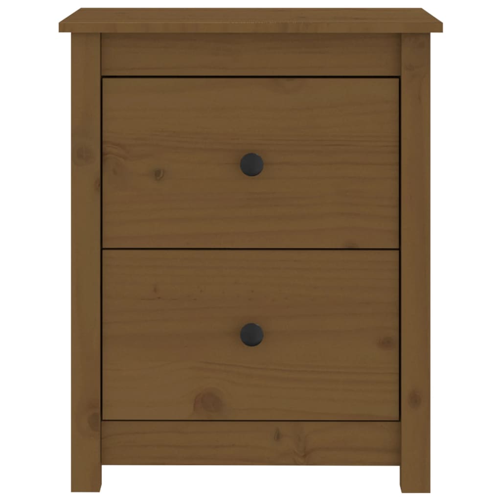 Comodino Miele 50x35x61,5 cm in Legno Massello di Pino