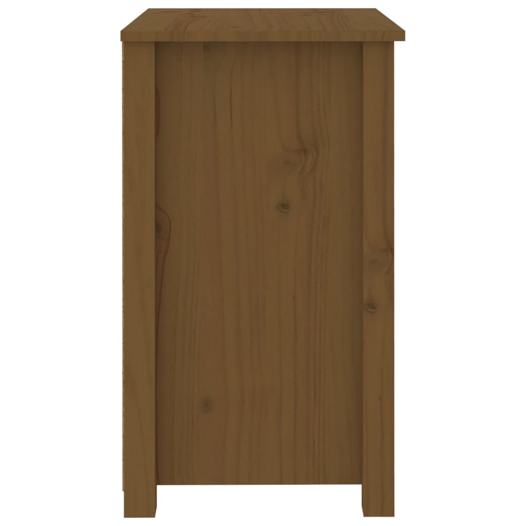 Comodino Miele 50x35x61,5 cm in Legno Massello di Pino