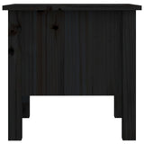 Tavolino Nero 40x40x39 cm Legno Massello di Pino