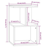 Comodino Grigio Sonoma 35x35x55 cm in Legno Multistrato