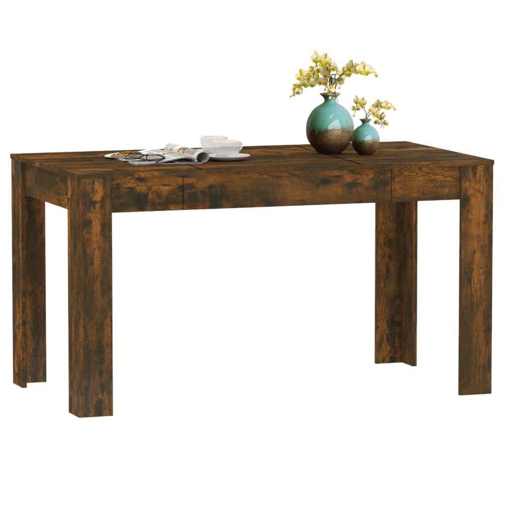 Tavolo da Pranzo Rovere Fumo 140x74,5x76 cm Legno Multistrato