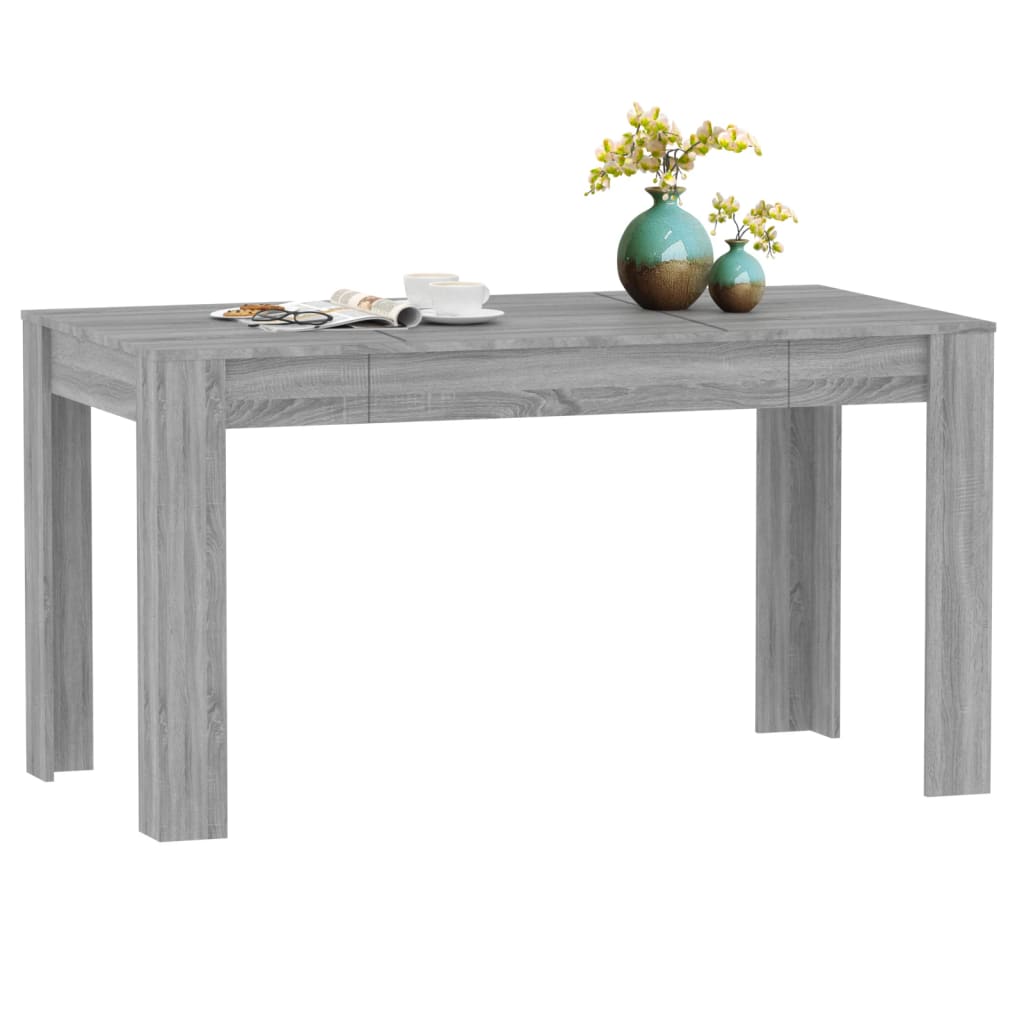 Tavolo da Pranzo Grigio Sonoma 140x74,5x76 cm Legno Multistrato