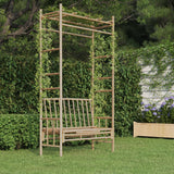 Panca da Giardino con Pergola 116 cm in Bambù