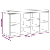 Scarpiera Grigio Cemento 103x30x48 cm in Legno Multistrato