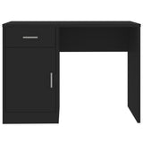 Scrivania Cassetto Nero 100x40x73cm Legno Multistrato