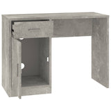 Scrivania Cassetto Grigio cemento 100x40x73cm Legno Multistrato