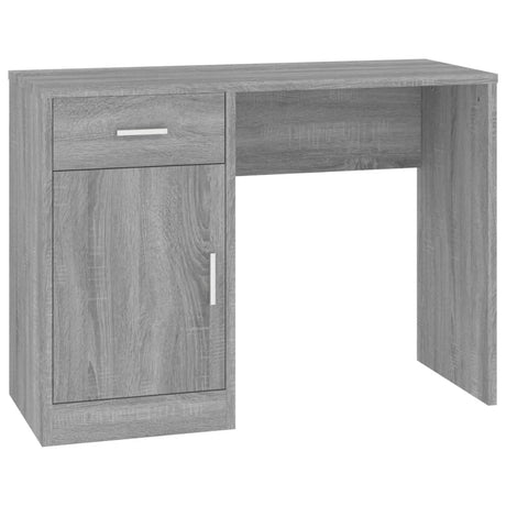 Scrivania Cassetto grigio sonoma 100x40x73cm Legno Multistrato