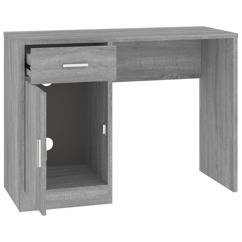 Scrivania Cassetto grigio sonoma 100x40x73cm Legno Multistrato