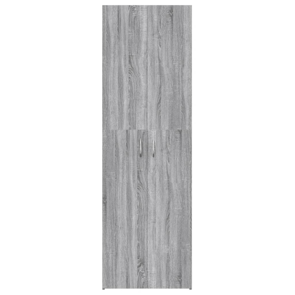 Armadio per Ufficio Grigio Sonoma 60x32x190cm Legno Multistrato