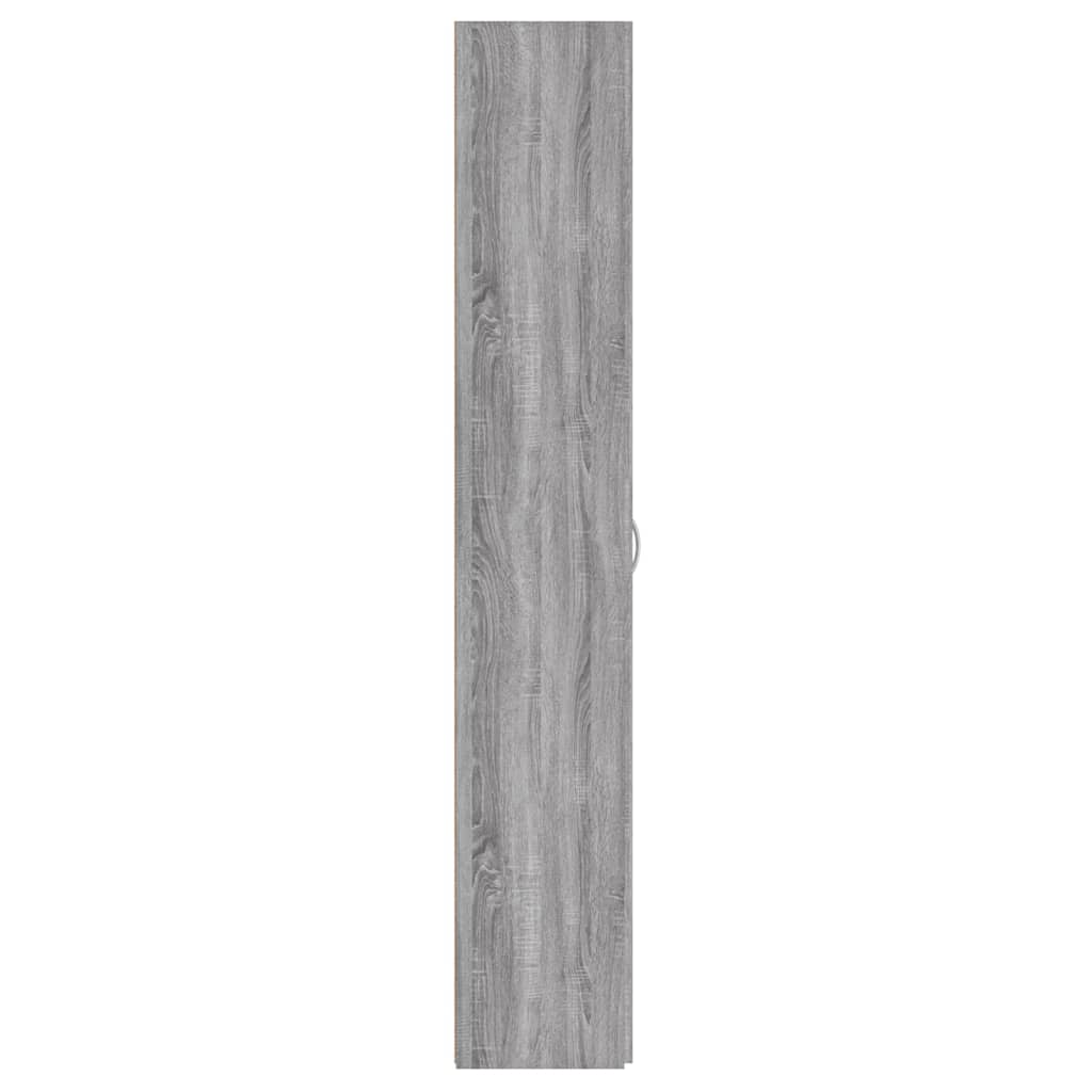 Armadio per Ufficio Grigio Sonoma 60x32x190cm Legno Multistrato