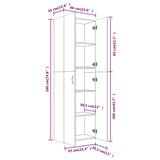 Armadio per Ufficio Grigio Sonoma 60x32x190cm Legno Multistrato