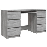 Scrivania Grigio Sonoma 140x50x77 cm in Legno Multistrato