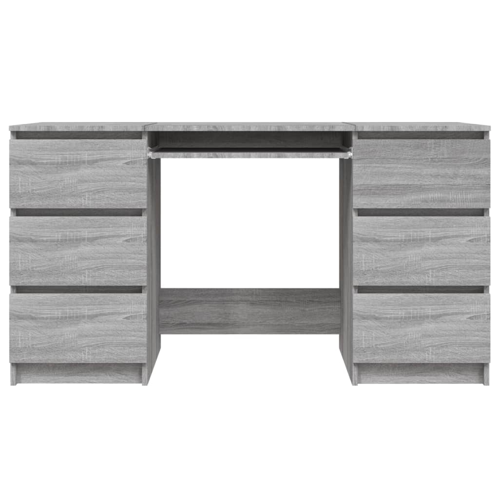 Scrivania Grigio Sonoma 140x50x77 cm in Legno Multistrato