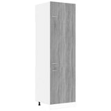 Armadio per Frigo Grigio Sonoma 60x57x207 cm Legno Multistrato