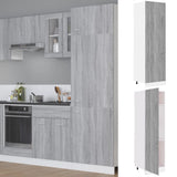 Armadio per Frigo Grigio Sonoma 60x57x207 cm Legno Multistrato