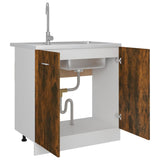 Mobile Sottolavello Rovere Fumo 80x46x81,5 cm Legno Multistrato